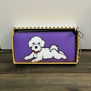 Bichon Frise Zip Around Wallet by Marc Tetro‎